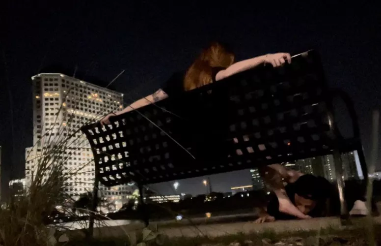 Casual date night public foot worshipping