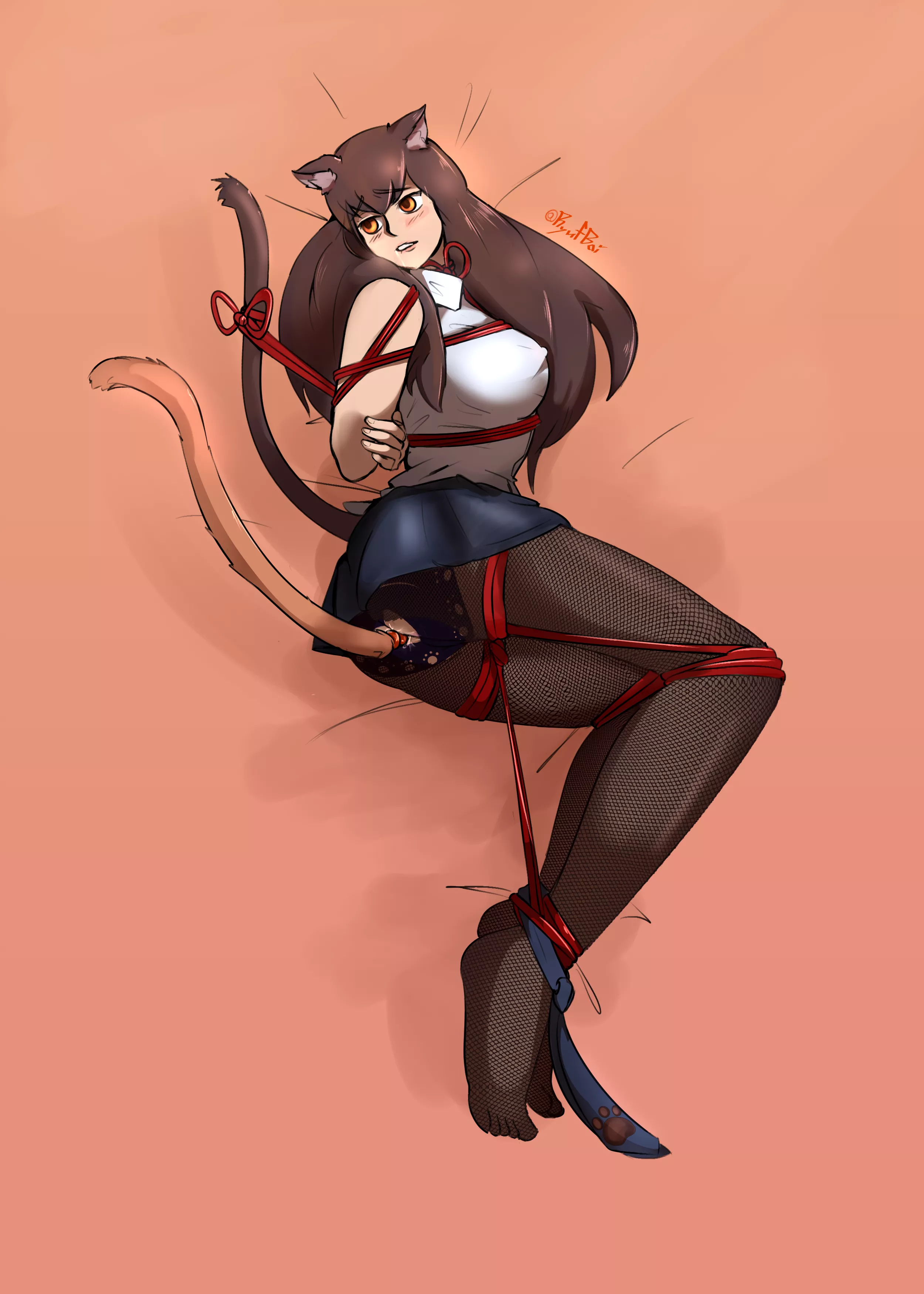 Cat girl bondage commission, made by me