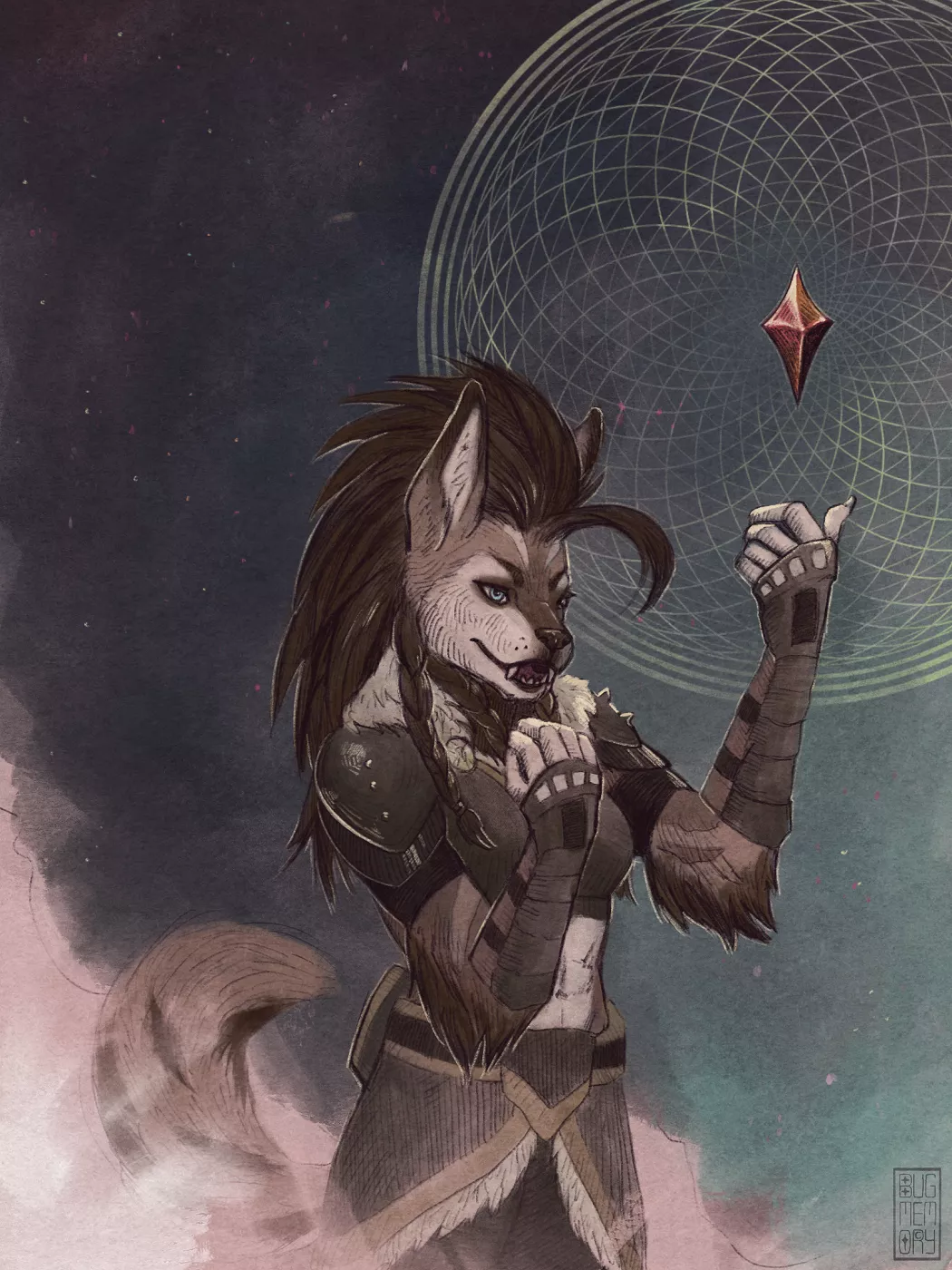 Celestial commission for a Twitter user's character, Reiko!