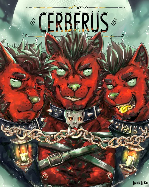 Cerberus from Hades furrification fanart | Drawing by me | @luck_like_