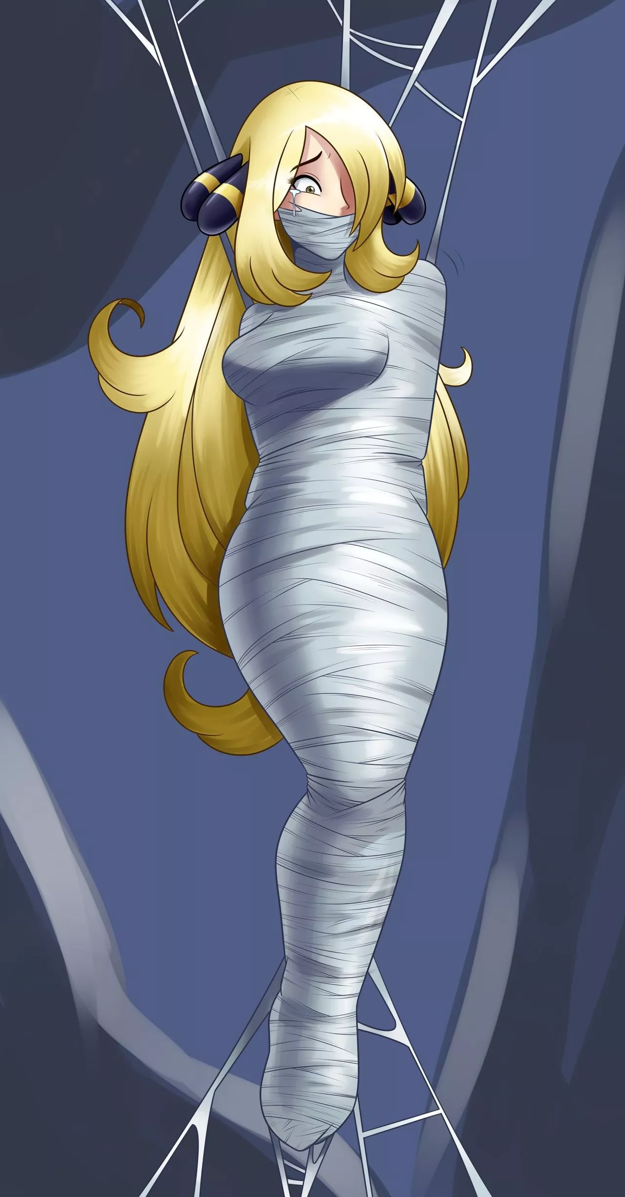 Champion Cynthia Wrapped Up Tight In A Cocoon Looking Sexy And Cute!🥰 Art By Spiderweber On Deviantart!