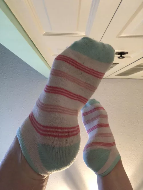 Check out my striped socks π (F)