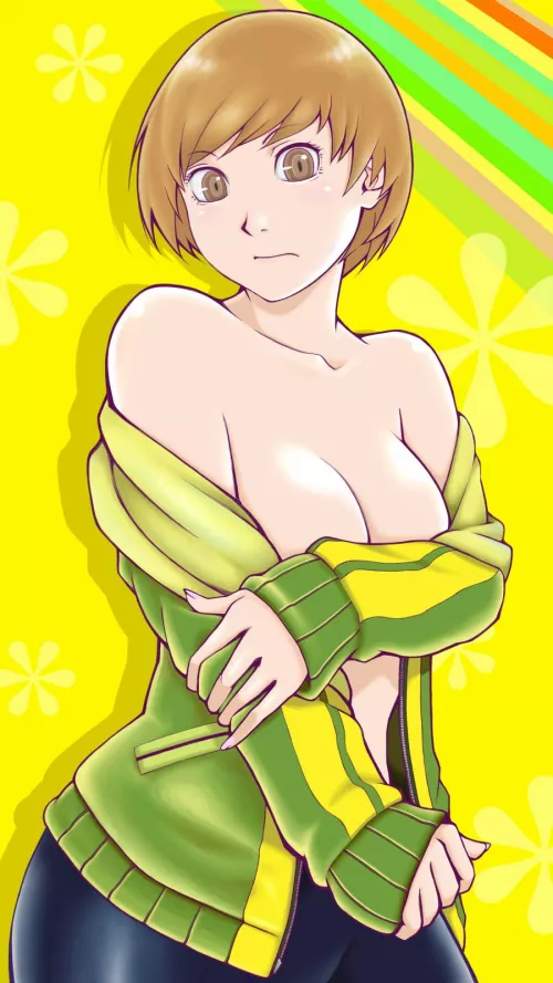 Chie removing her jacket Chie removing her jacket