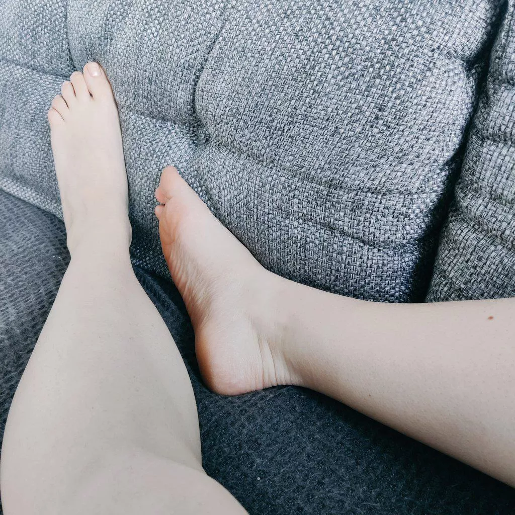 Chilling on the couch! Would you massage them? π Chilling on the couch! Would you massage them? π
