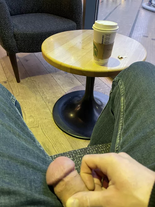 Chilling out with my coffee in Starbucks