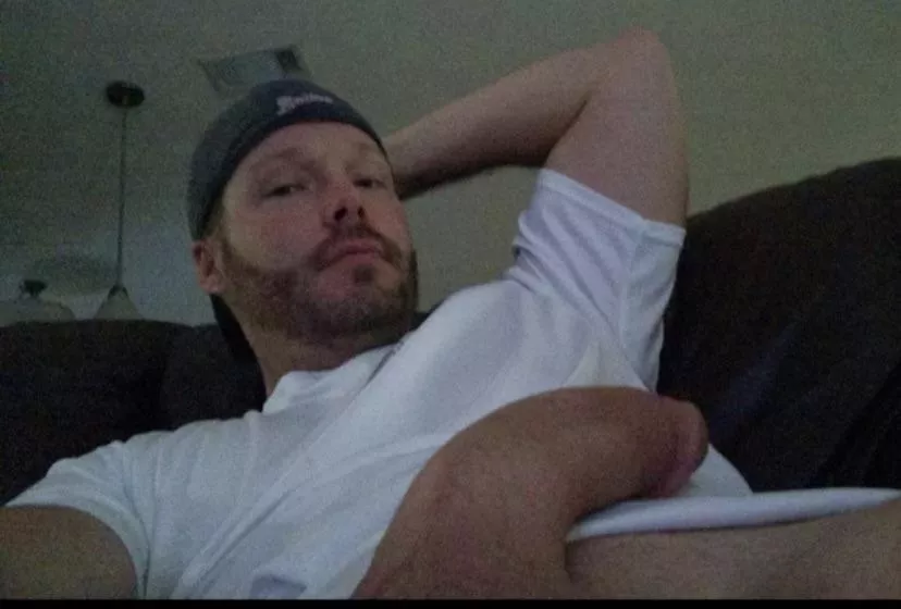 Chilling watching the game Chilling watching the game