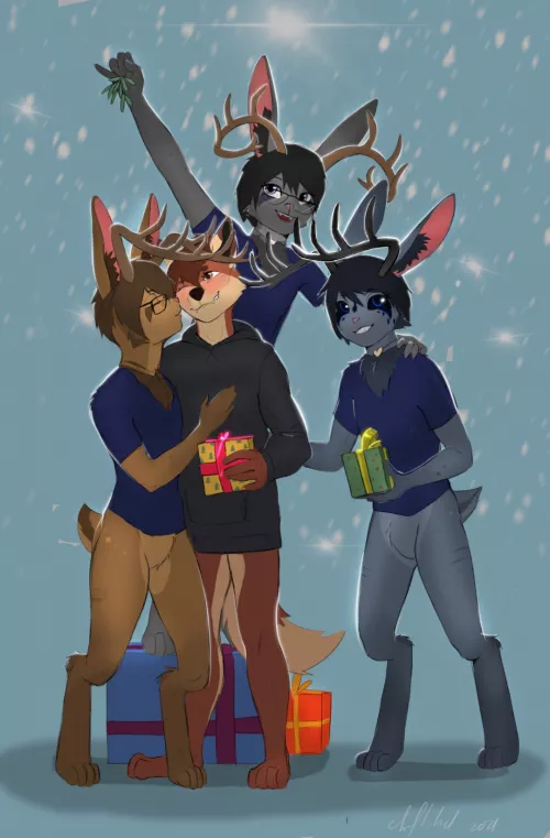 Christmas commission for me and my MPD boyfriend by Alyon4k