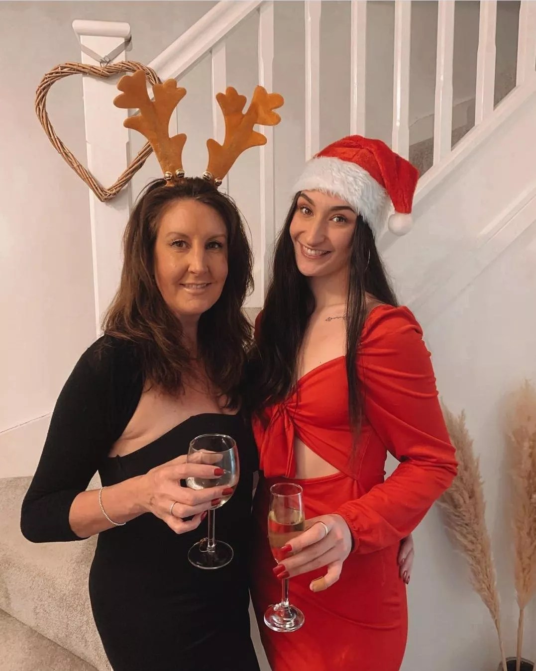 Christmas mother and daughter Christmas mother and daughter