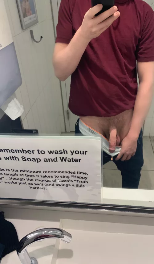 Christmas shopping means more fun in the mall washrooms