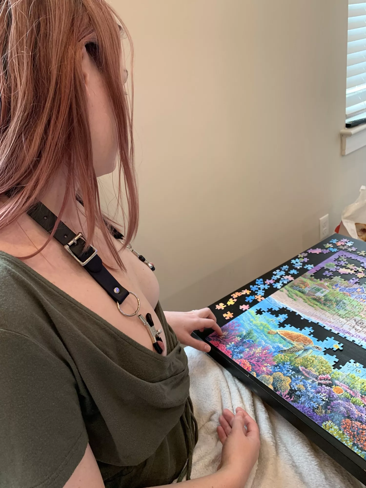 Clamps stay on until I [f]inish my puzzle