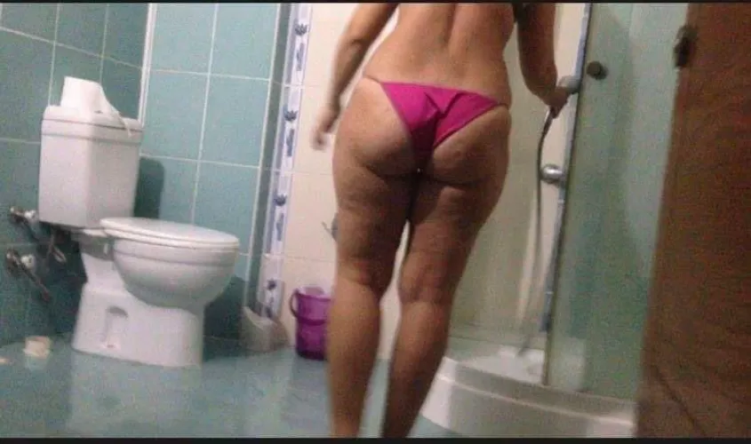 Cleaning is on progress by wife