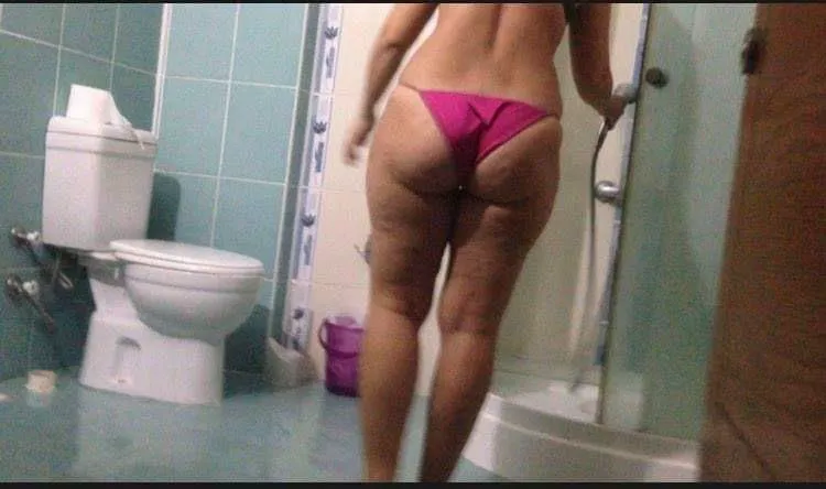 Cleaning is on progress by wife