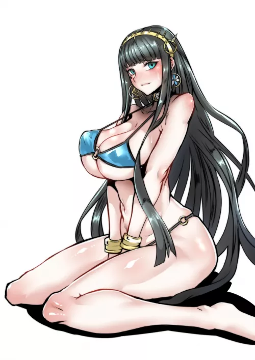 Cleopatra is a bit shy