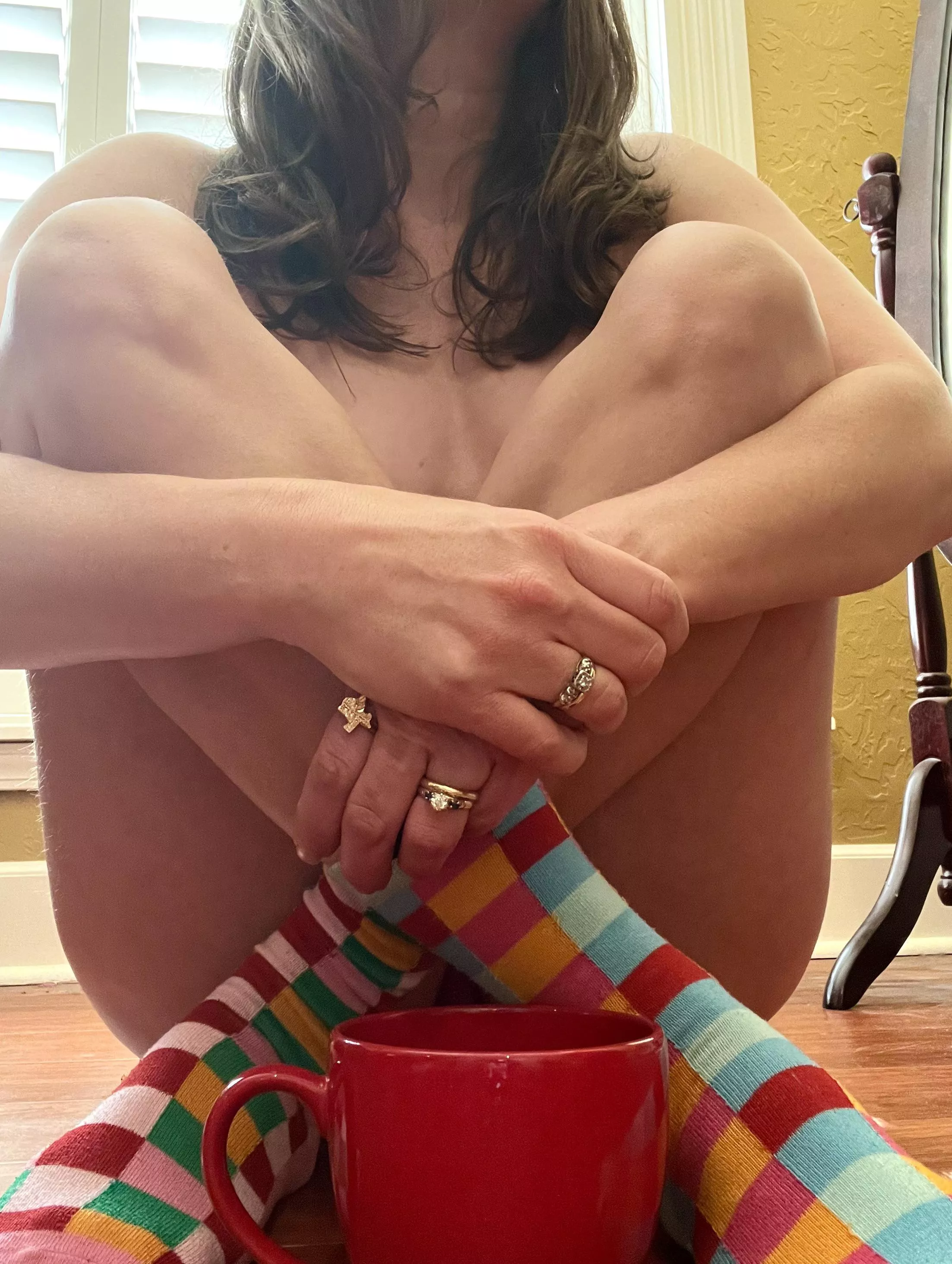 Coffee and mismatched socks go together like … ? 🤔