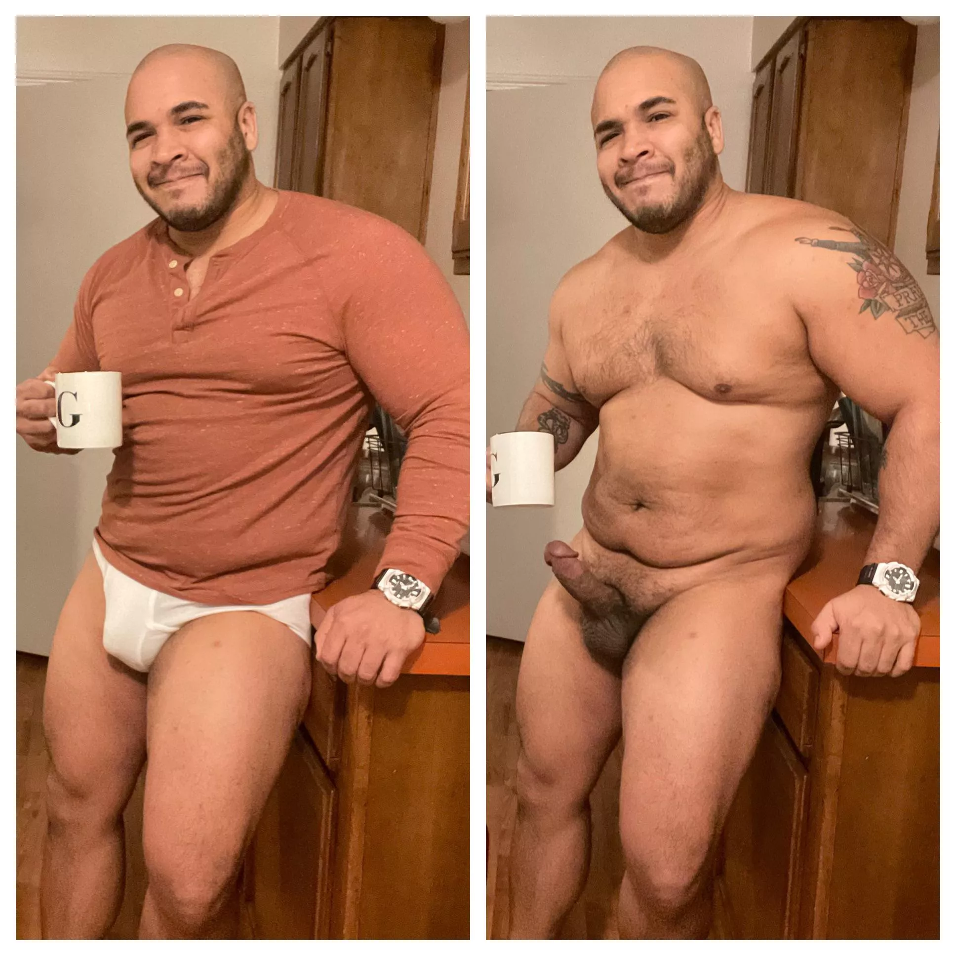 Coffee is always better in the buff Coffee is always better in the buff