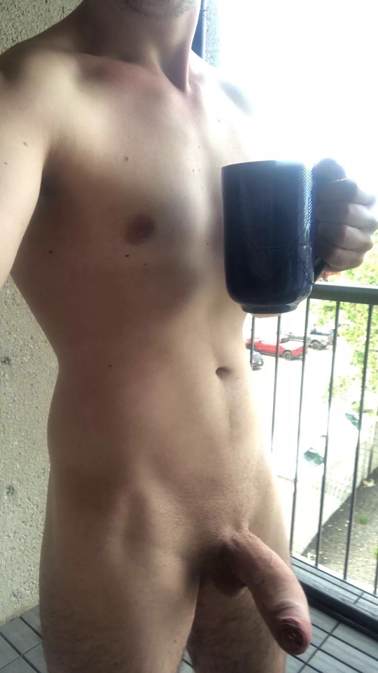 Coffee or cock on the balcony? Pms welcome