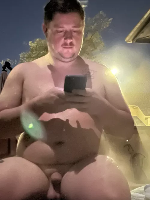 Cold night hot tubbin