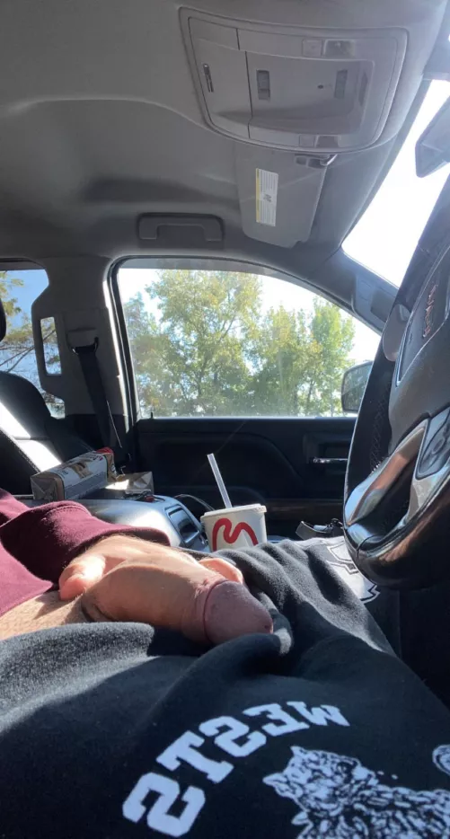 College parking lot, a girl starred at my dick as I walked to my seat in my first hour β¦