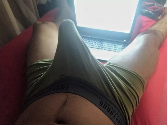 Comfy doin my homework and then I got hard