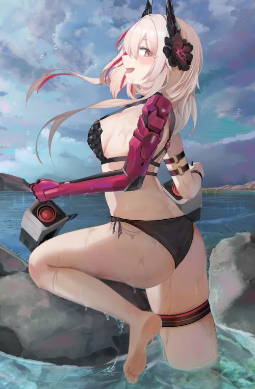 Commander, What Do You Think Of My Swimsuit?-hic~❤ (M4 SOPPMOD II, Girl's Frontline)