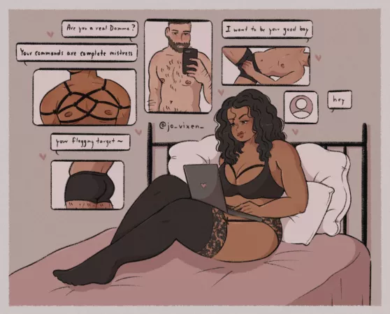 commission I did titled “life of a Reddit dominatrix” ❤️