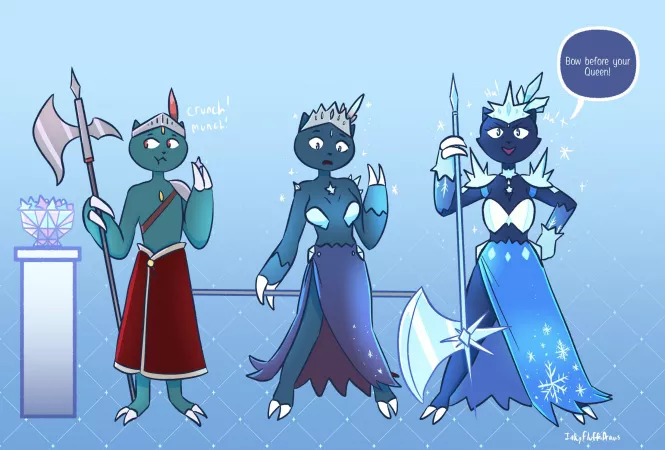 Commission of my OC [M Sneasel > F Ice Queen] by inkyfluffsdraws