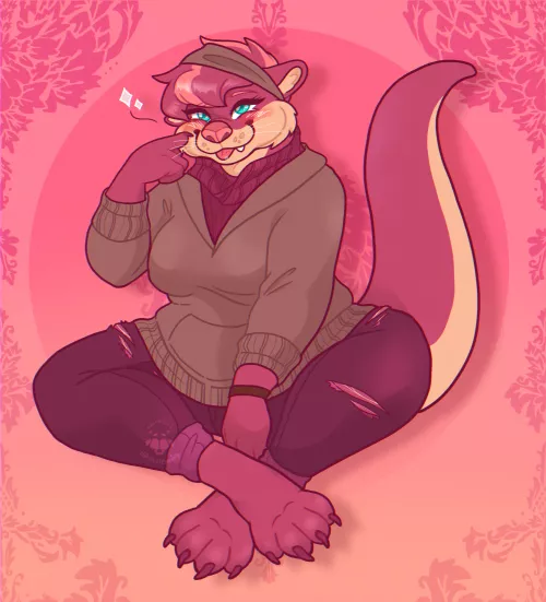 Comms finished for a cute otter on telegram! >< 🌸🦦 *wink* • COMMS OPEN• (@Narwillt on twitter)