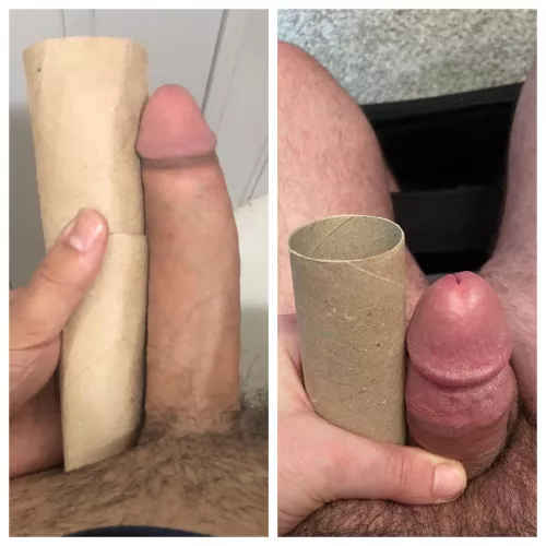 Comparing with one tp roll wasnβt enough for u/luiscarlos258 (left), meanwhile Iβm (right) smaller than one π