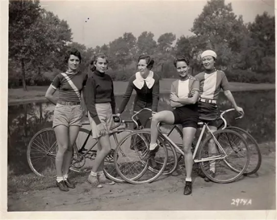 Completely SFW ladies with bicycles