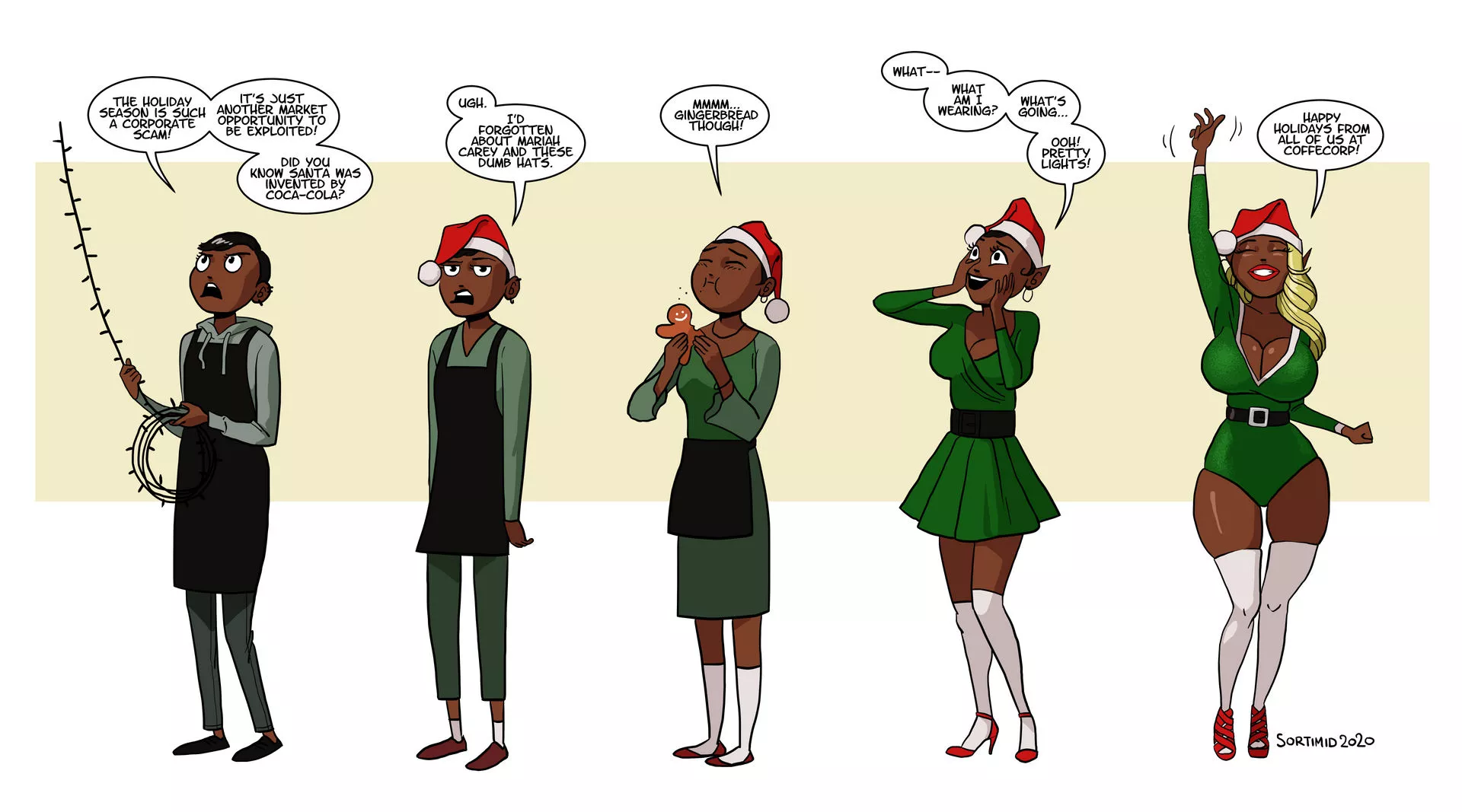 Corporate Christmas Cheer by Sortimid (Bimbofication)