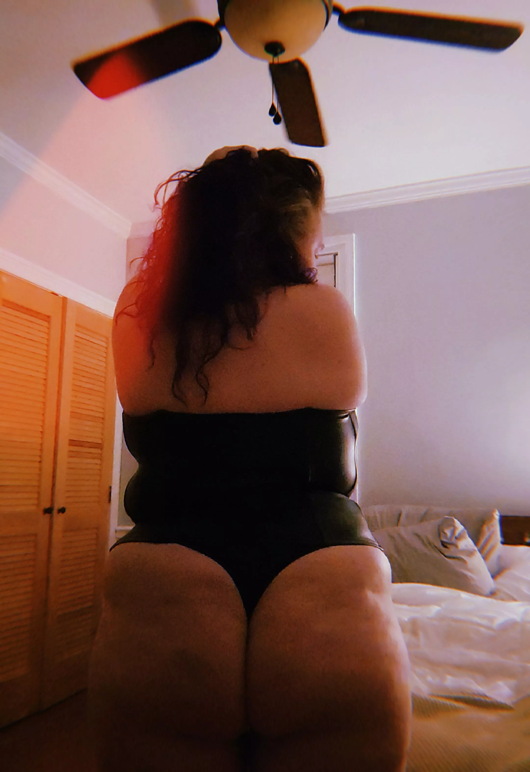 Corset and a thong, what more could a girl want?