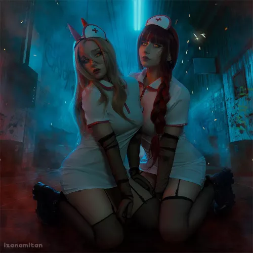 Cosplay Makima and Power from Chainsaw man by Izanamitan [self]