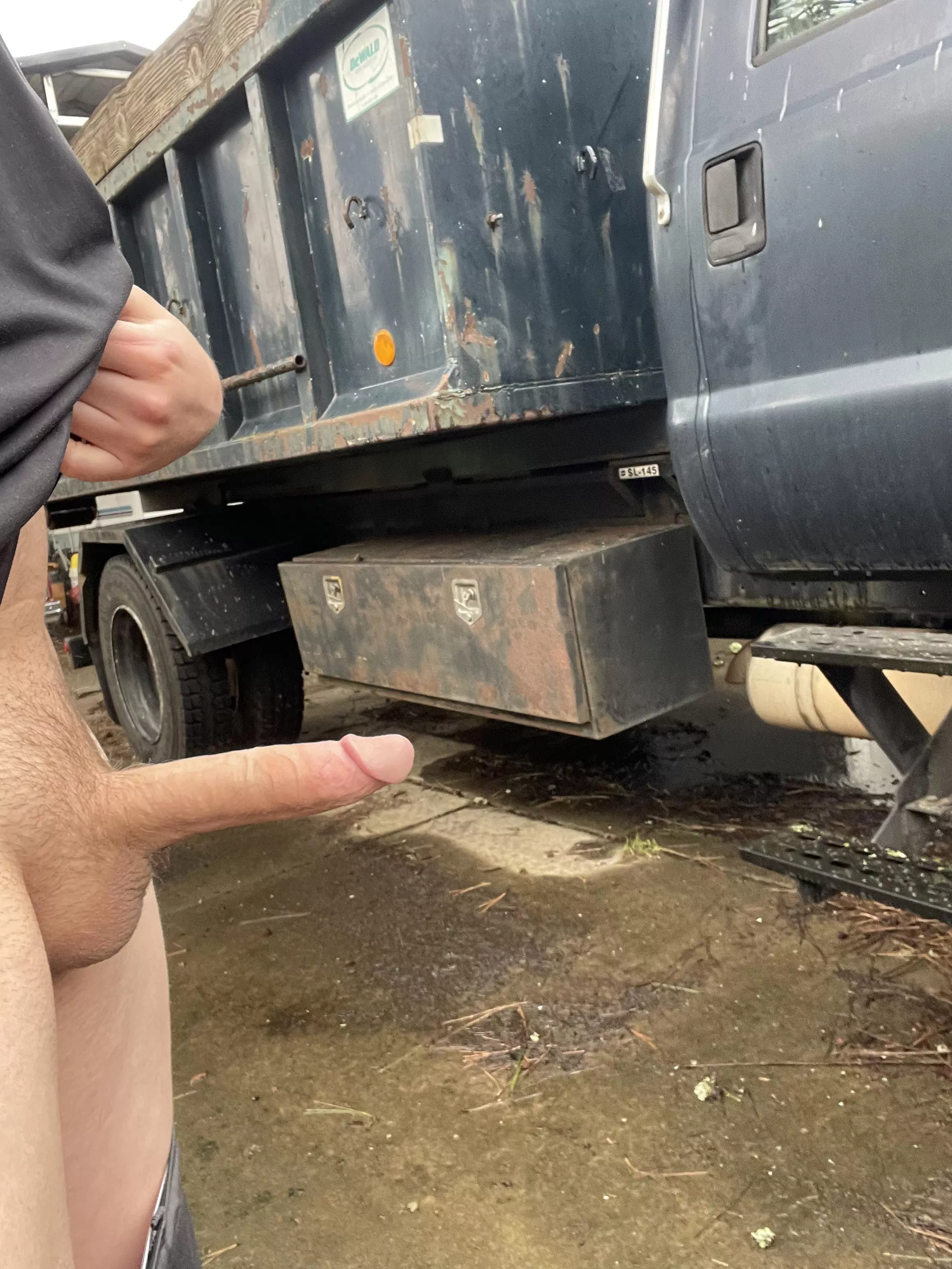 Couldn’t wait till I got home from work 🦺 💦