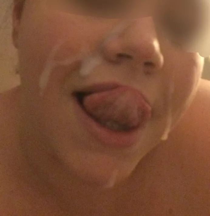 Covering her face. Covering her face.