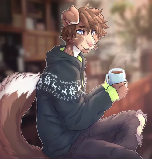 Cozy coffee shop (by me, september_foxx on twitter)