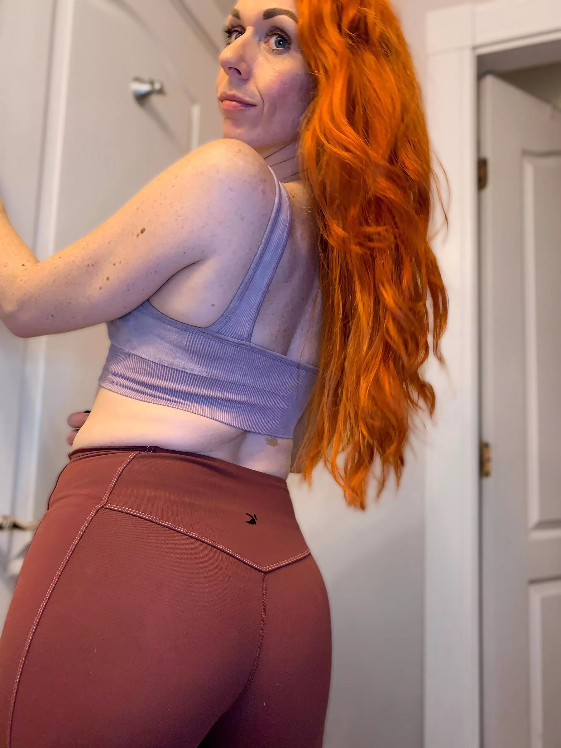 Crop top and yoga pants Crop top and yoga pants