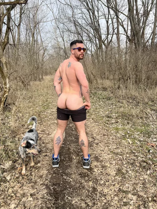 Cruising the hiking trail