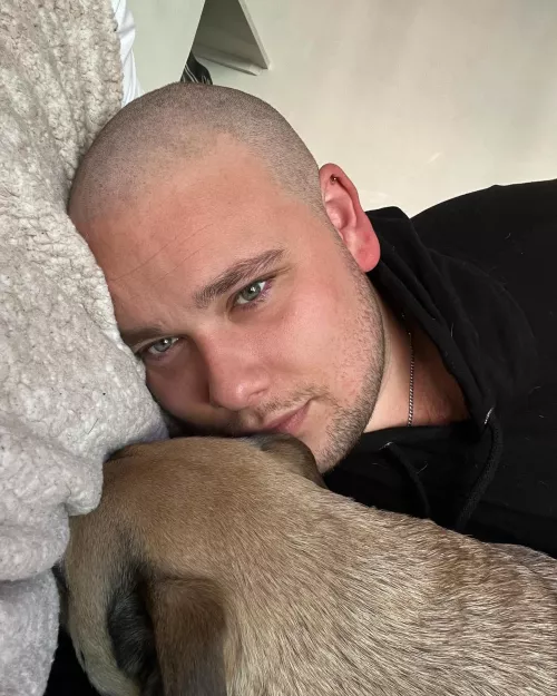 Cuddles with my son haha