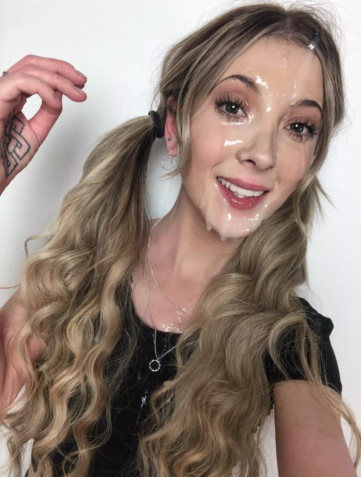 Cum covered smile 😊