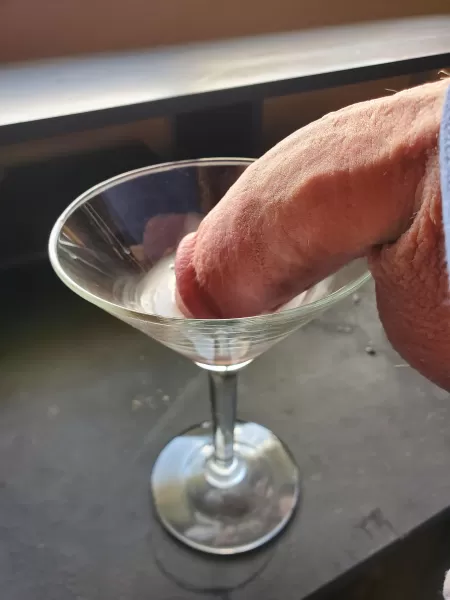 Cum in a martini glass and put your penis in it. Bonus points if you do it with friends Cum in a martini glass and put your penis in it. Bonus points if you do it with friends