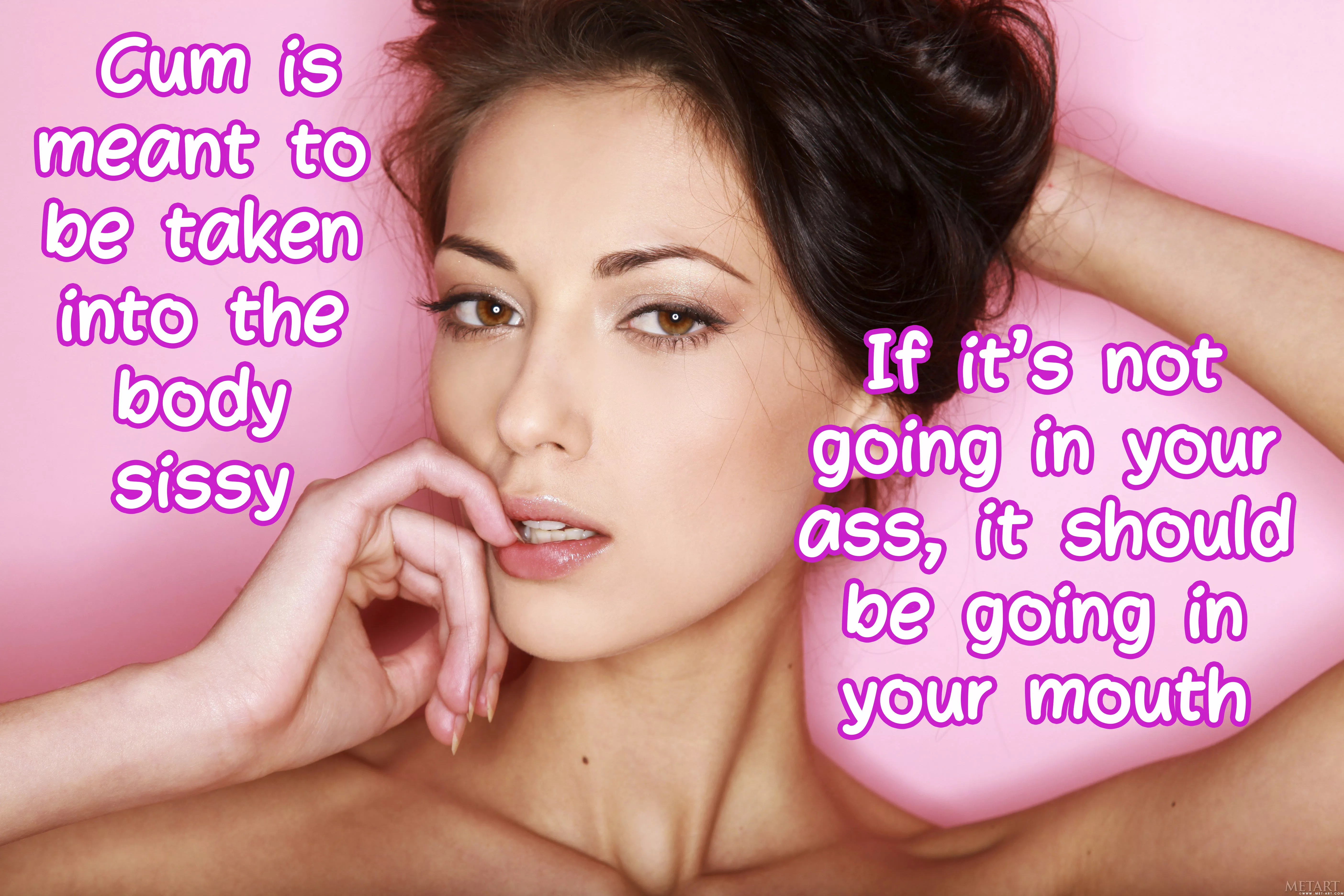 Cum is meant to be taken into the body Cum is meant to be taken into the body