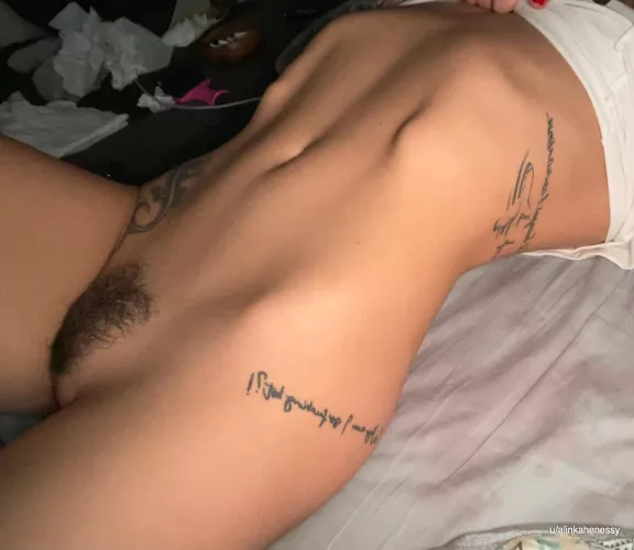 Cum on my tummy...)