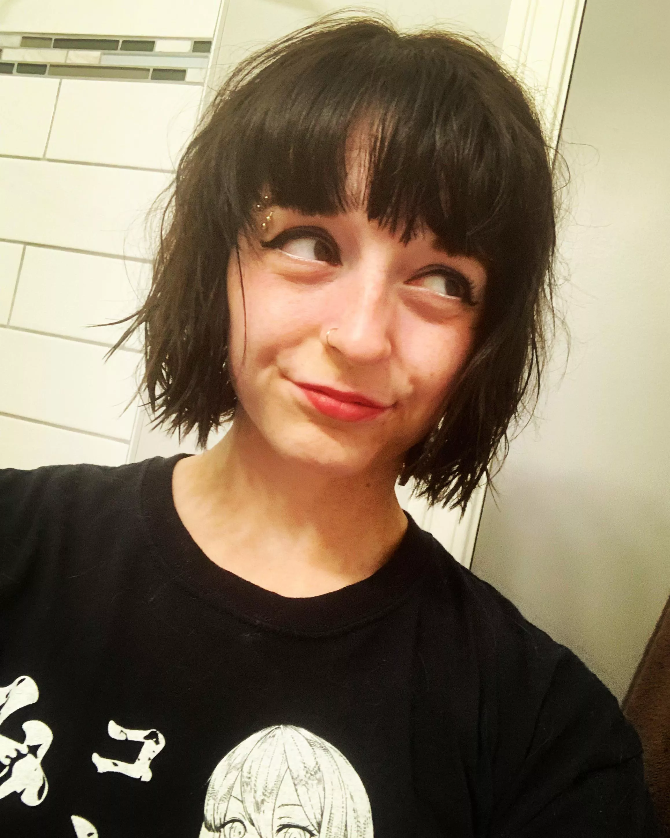 Cut my hair to remind myself even short hair can be cute. 🥰 Cut my hair to remind myself even short hair can be cute. 🥰