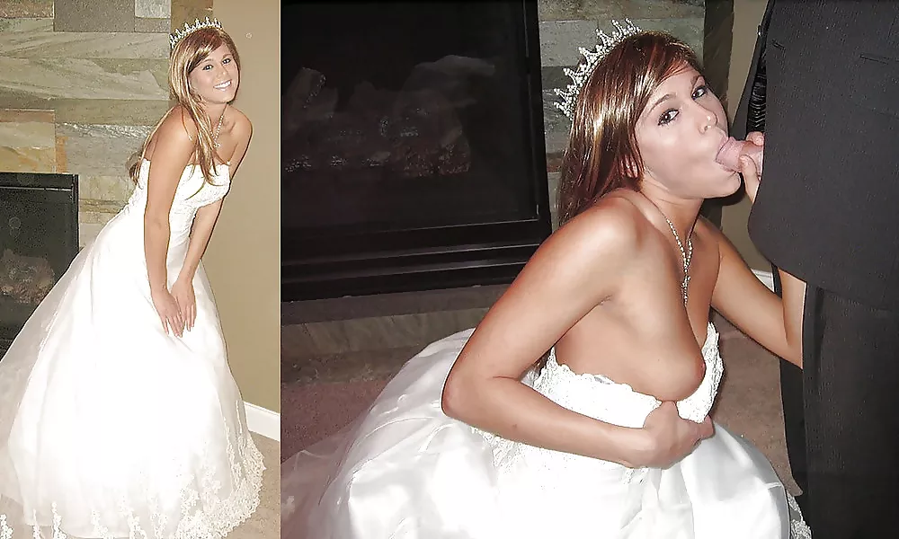 Cute bride didn't waste any time getting onto that cock Cute bride didn't waste any time getting onto that cock