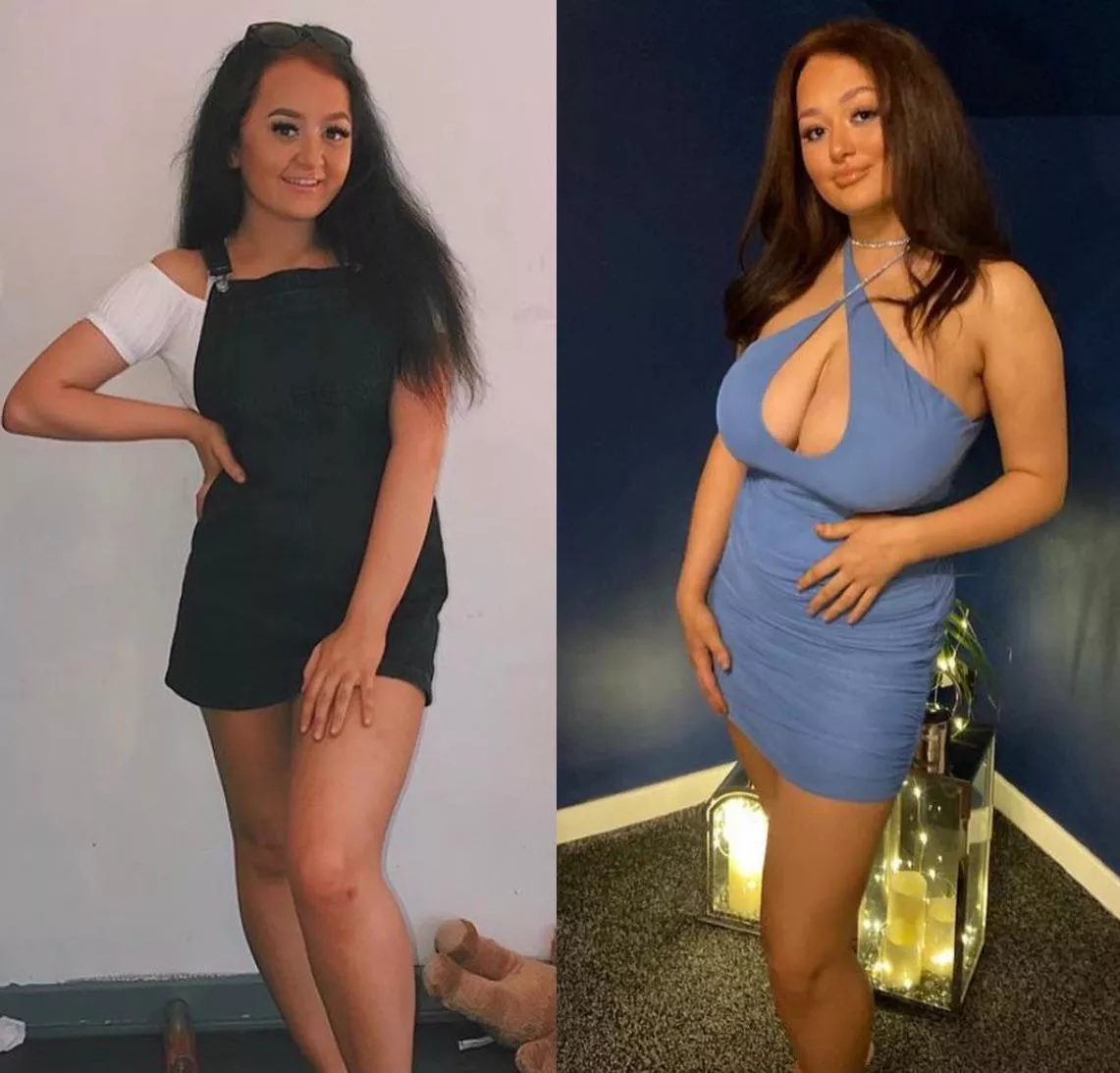 Cute chick develops knockers after a year Cute chick develops knockers after a year