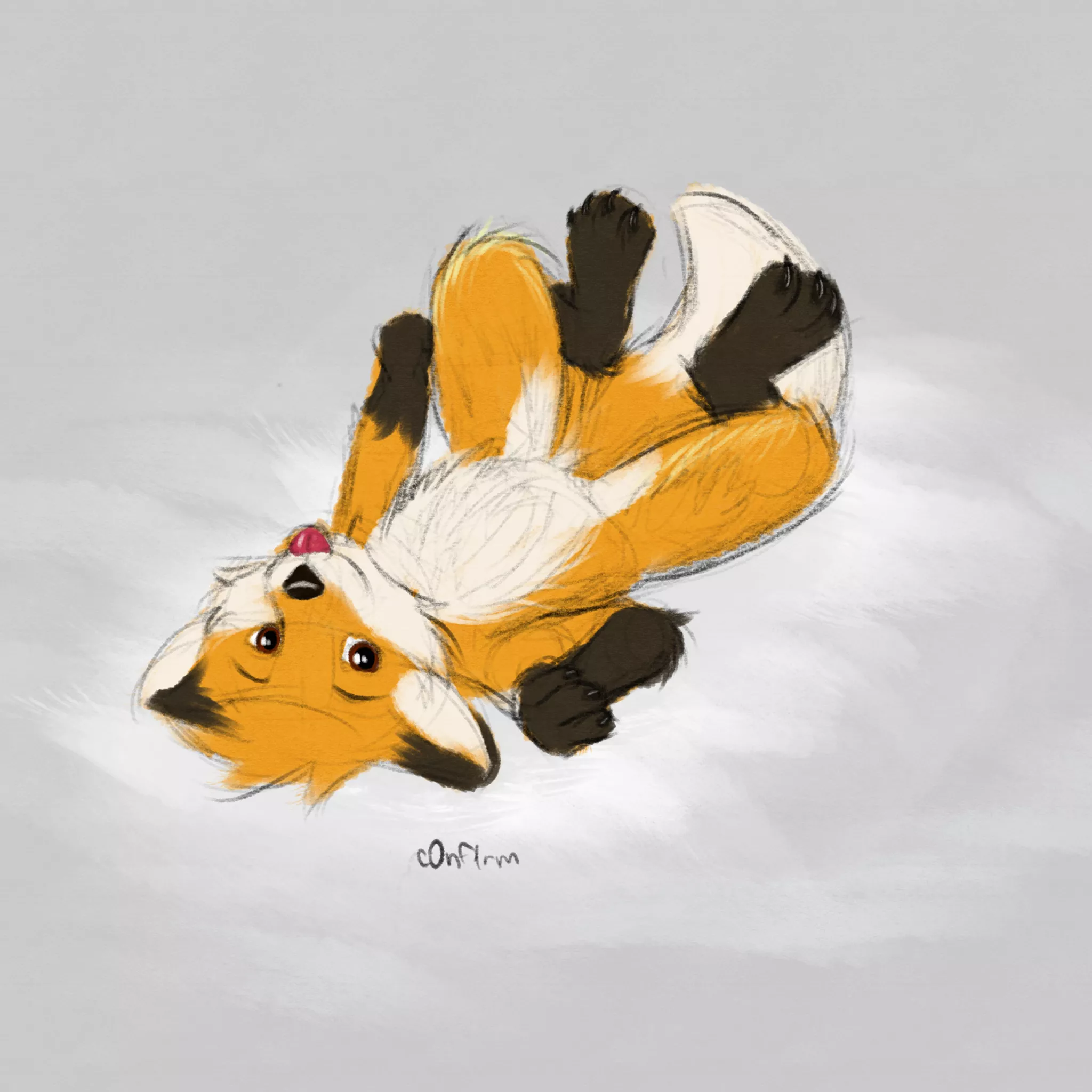 Cute foxie, experimental style :3