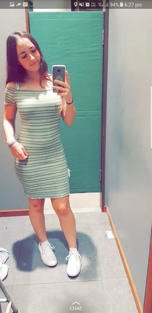 Cute green striped dress 💚 [f]