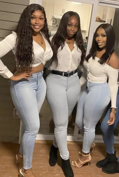 Cute Ladies in White Tops