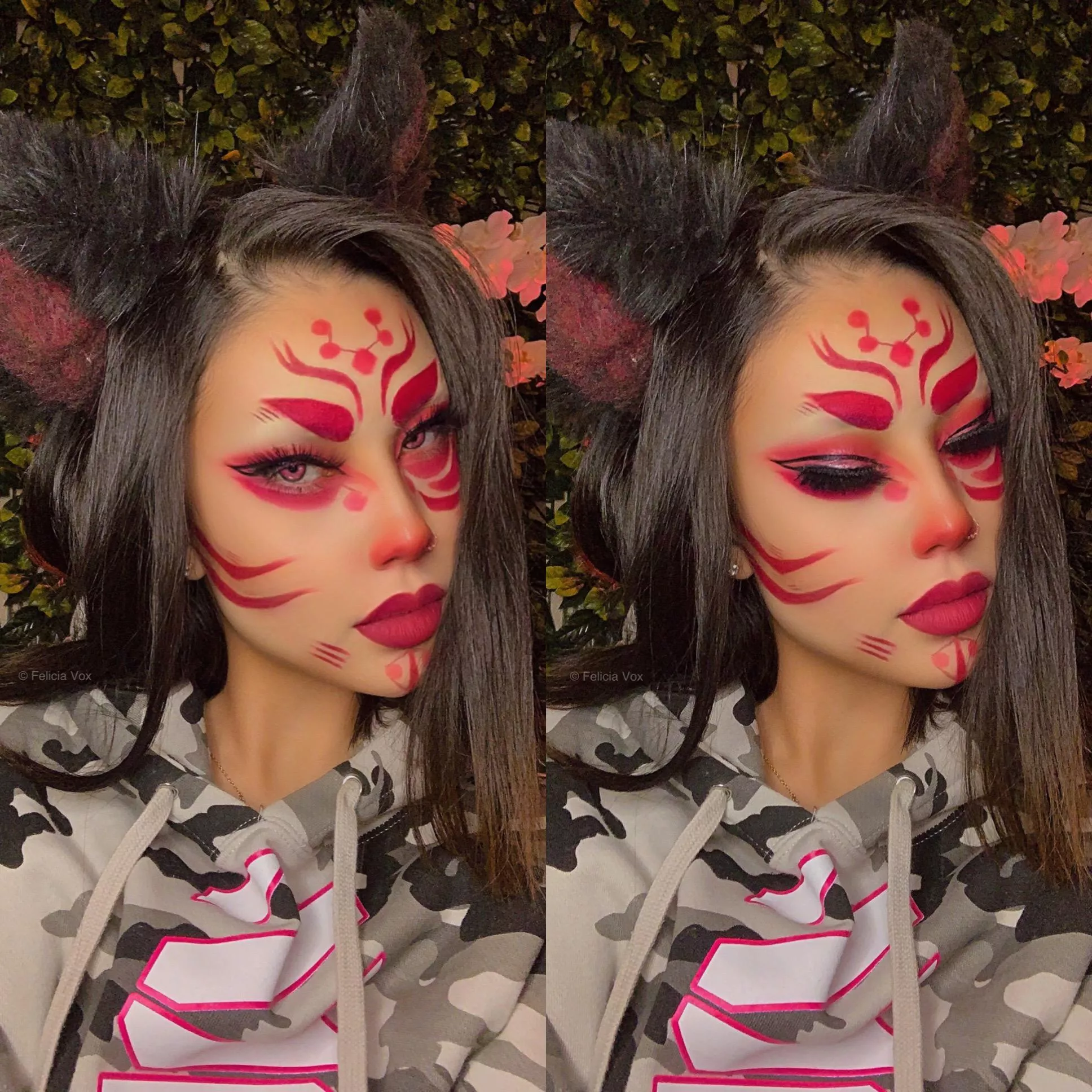 Cyber kitsune makeup Cyber kitsune makeup
