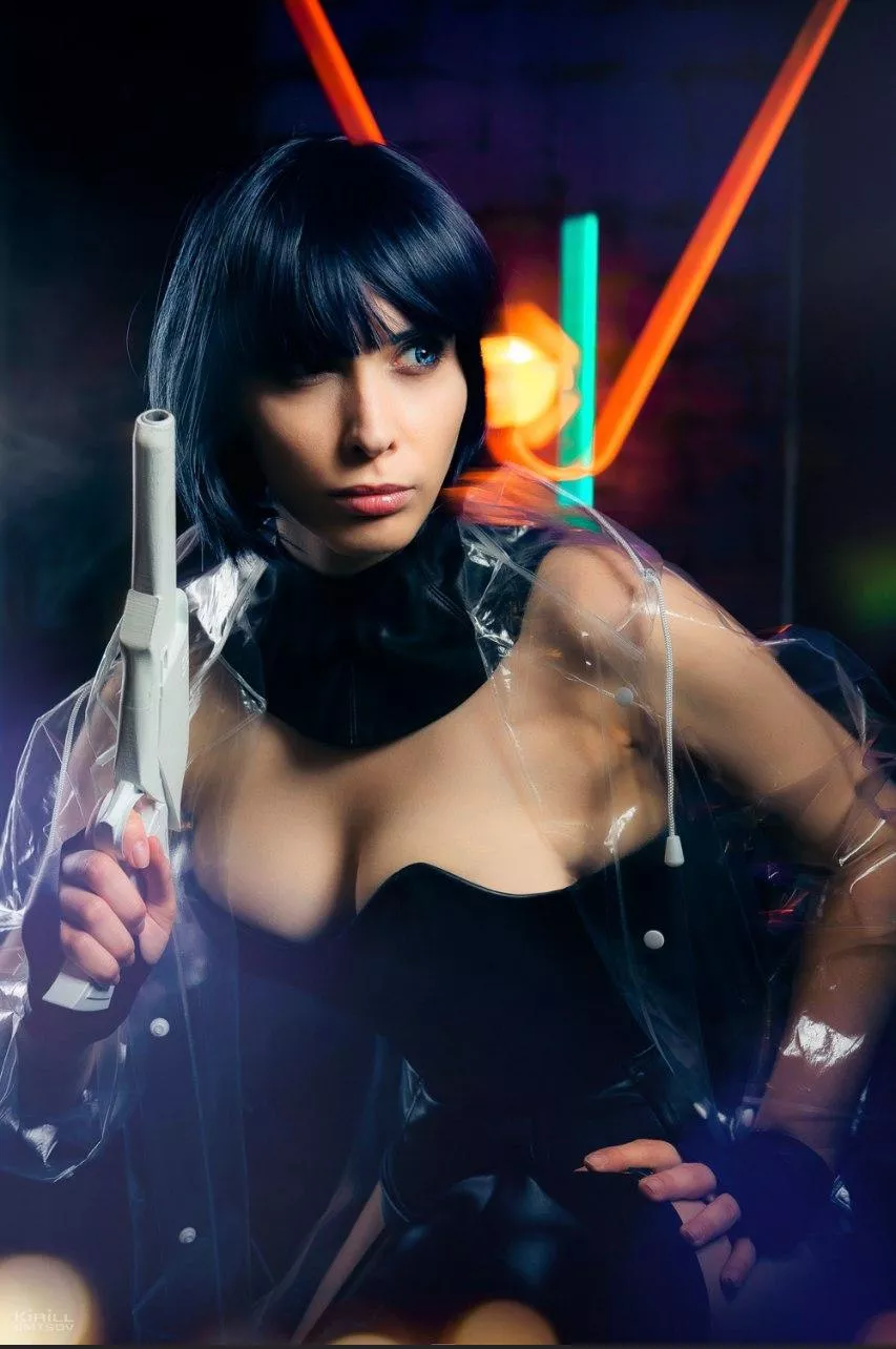 Cyberpunk pornodroid Blue by Helena Safo